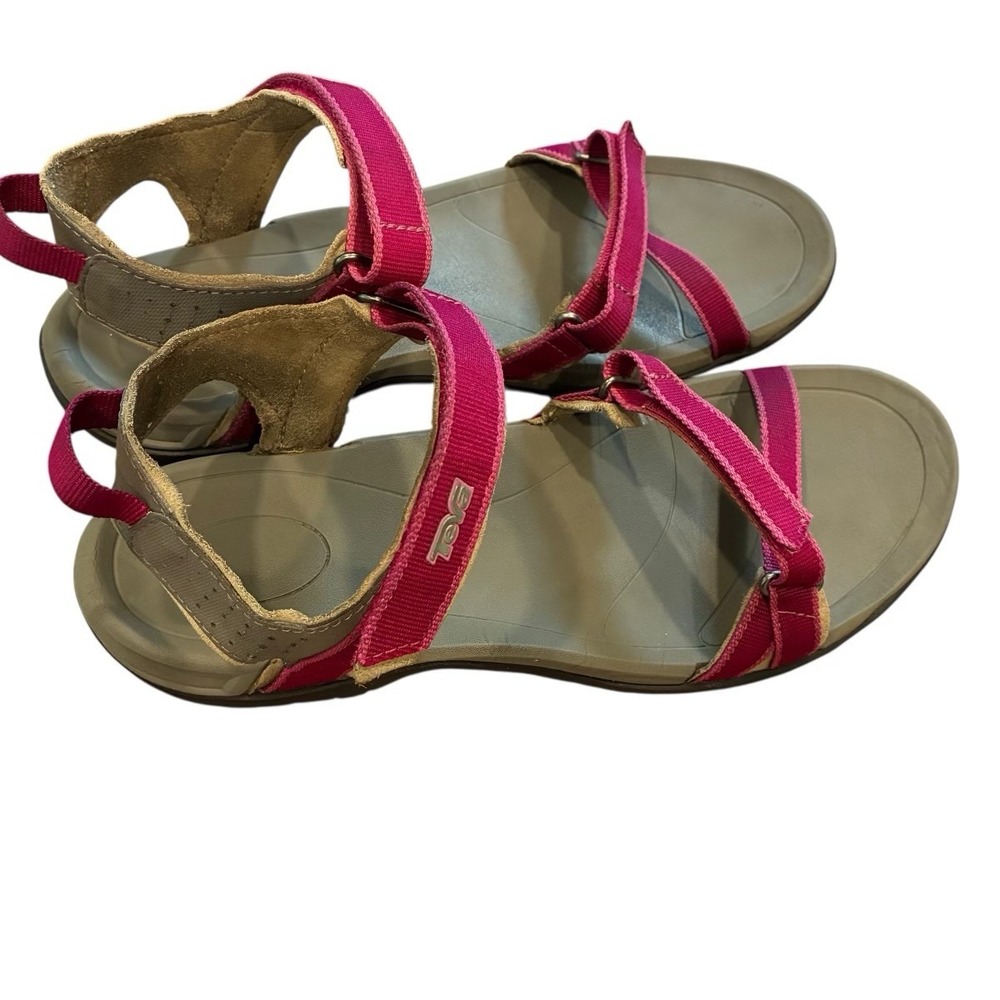 Teva Sandals Women's Size 10‎ Open Toe Strappy Pink Purple F27114K - Picture 4 of 6